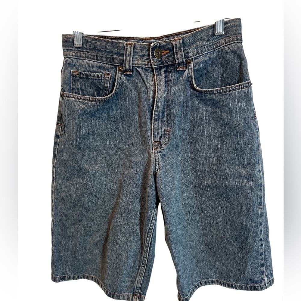 Urban Pipeline Blue Denim Shorts Boys Size 14 Adjustable Waistband 5 Pockets